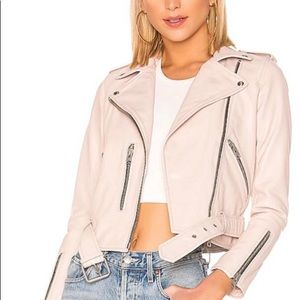 AllSaints Pale Pink Balfern Biker Jacket
